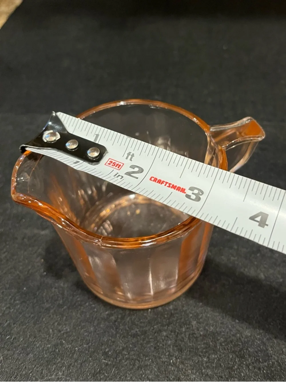 Vintage Jeanette Depression Glass pink Creamer paneled